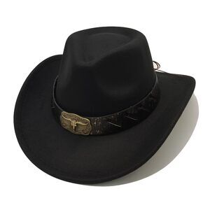 9968 Western Cowboy Hat Cowgirl Unisex Men's & Women's Wide Brim Felt
